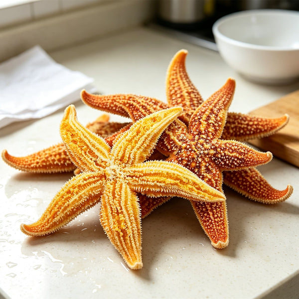 Whole Golden Five-Arm Starfish