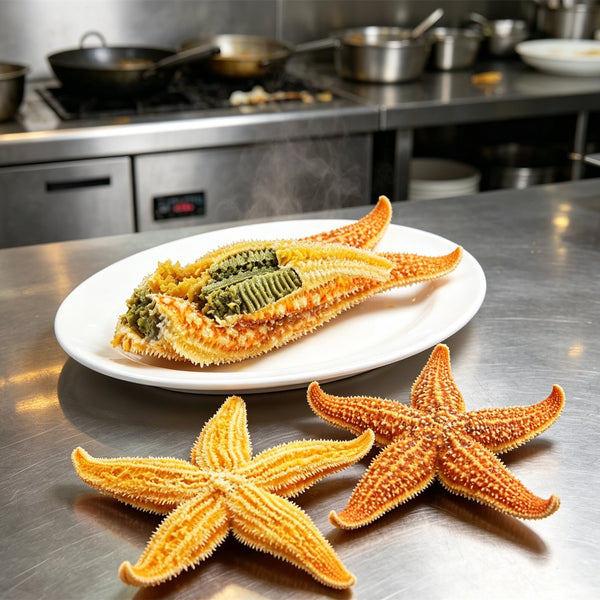 Whole Golden Five-Arm Starfish